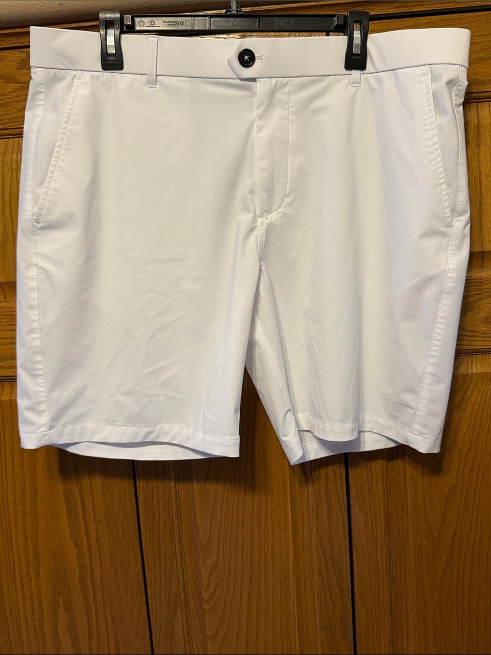 Grayson Threads White Men's Flat Front Performance Shorts-Size 38 Waist - Picture 1 of 5